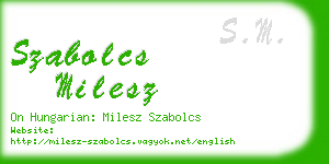 szabolcs milesz business card